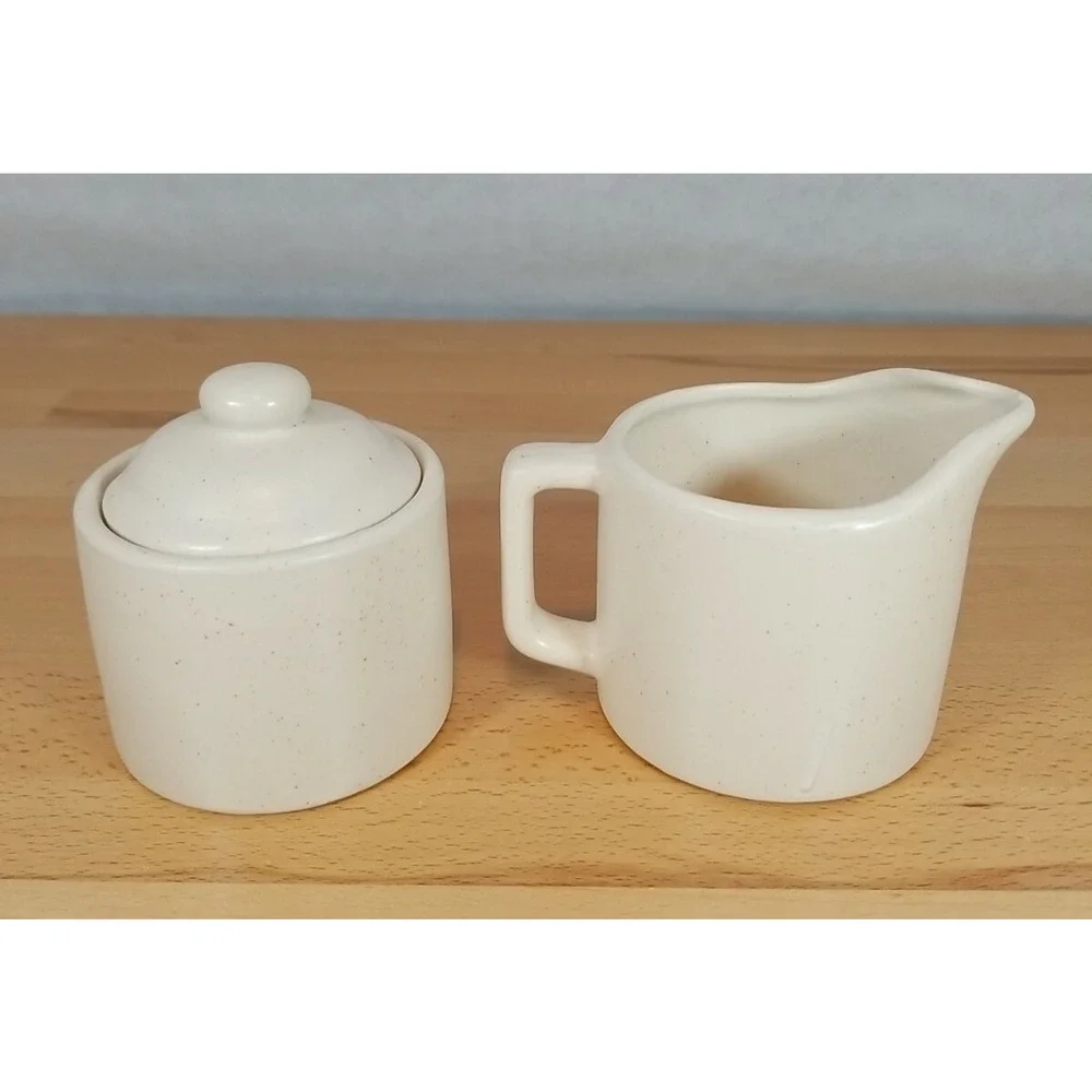 Vintage House Of Lloyd Cream And Lidded Sugar Bowl Set Baking Theme 1989 Japan